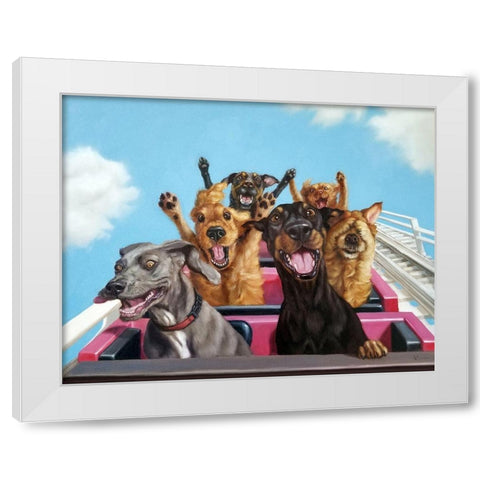 Thrill Seekers White Modern Wood Framed Art Print by Heffernan, Lucia