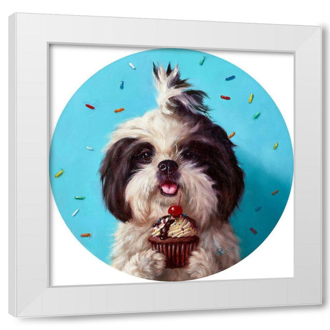 Birthday Girl White Modern Wood Framed Art Print by Heffernan, Lucia