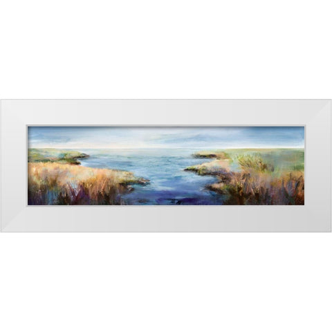 Enjoying The View White Modern Wood Framed Art Print by Hale, Karen