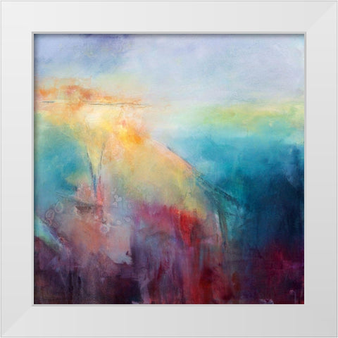Luminous Energy White Modern Wood Framed Art Print by Hale, Karen