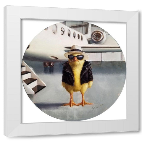 Vic White Modern Wood Framed Art Print by Heffernan, Lucia