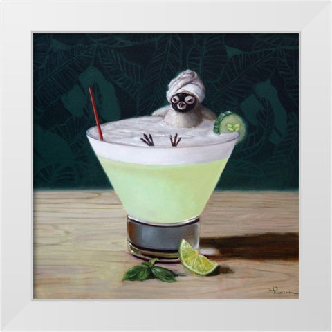 Day Off White Modern Wood Framed Art Print by Heffernan, Lucia