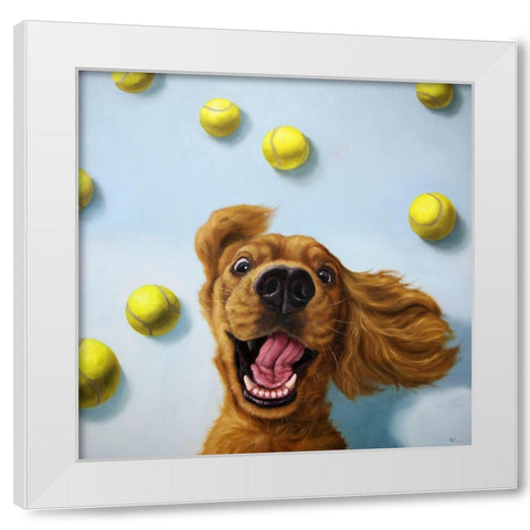 Ball Boy White Modern Wood Framed Art Print by Heffernan, Lucia