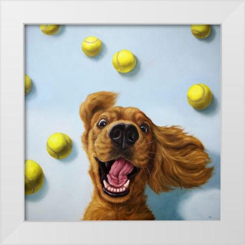 Ball Boy White Modern Wood Framed Art Print by Heffernan, Lucia