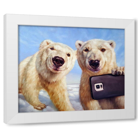 Polargram White Modern Wood Framed Art Print by Heffernan, Lucia