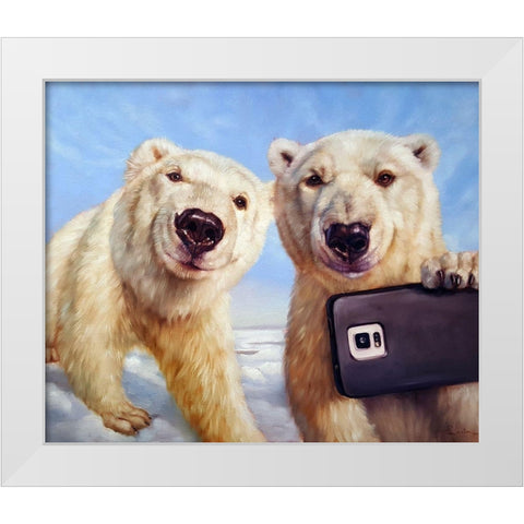 Polargram White Modern Wood Framed Art Print by Heffernan, Lucia