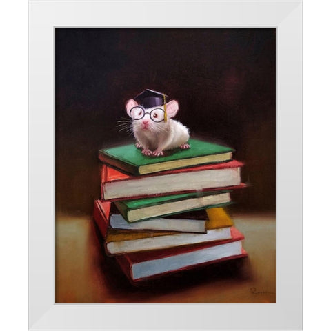 The Valedictorian White Modern Wood Framed Art Print by Heffernan, Lucia