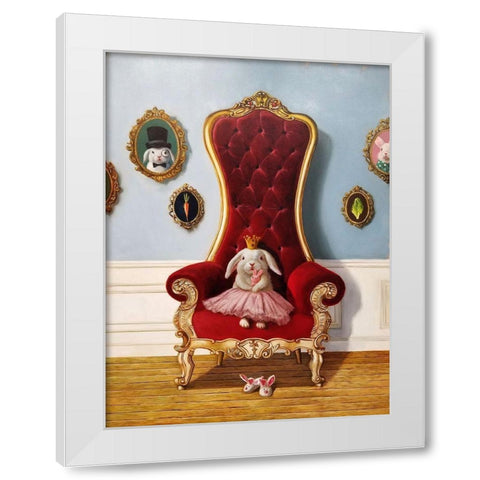 Little Princess White Modern Wood Framed Art Print by Heffernan, Lucia