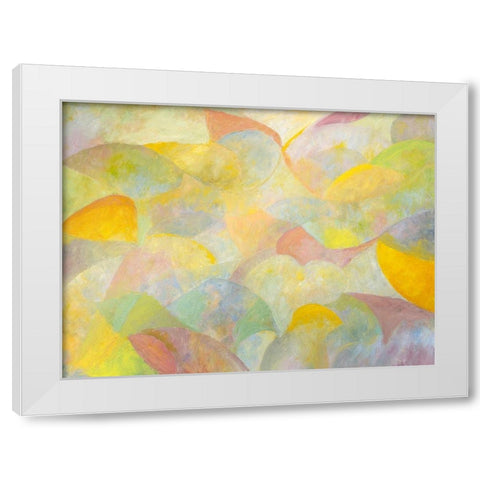 Curving Forms White Modern Wood Framed Art Print by Heller, Marsha
