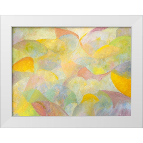 Curving Forms White Modern Wood Framed Art Print by Heller, Marsha