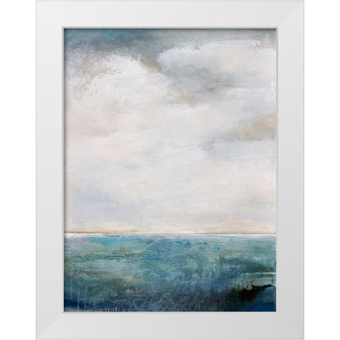On The Edge White Modern Wood Framed Art Print by Hale, Karen