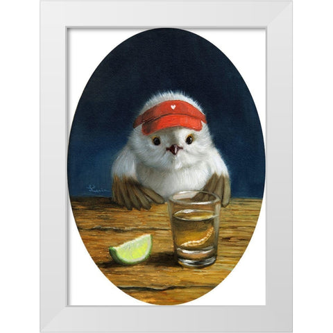 Birdie Shot II White Modern Wood Framed Art Print by Heffernan, Lucia