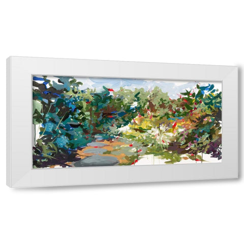 Bethâ€™s Garden White Modern Wood Framed Art Print by Hastie, Joanne