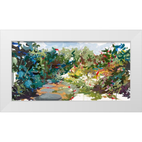 Bethâ€™s Garden White Modern Wood Framed Art Print by Hastie, Joanne