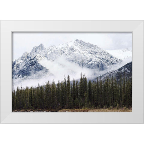 Adventure Mountain White Modern Wood Framed Art Print by Henriksen, Jennifer