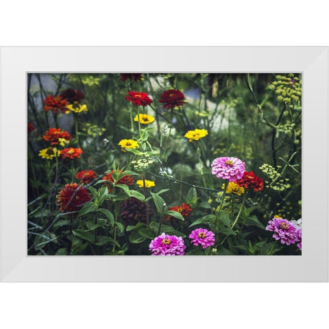 Secret Gardens White Modern Wood Framed Art Print by Henriksen, Jennifer
