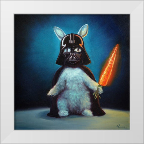 Bunny Vader White Modern Wood Framed Art Print by Heffernan, Lucia