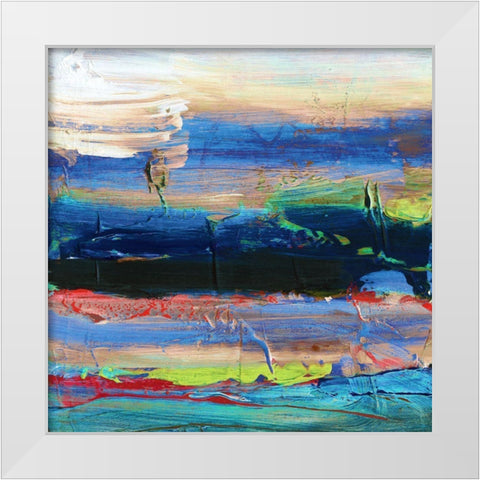 Goopy 2 White Modern Wood Framed Art Print by Hile, Scott