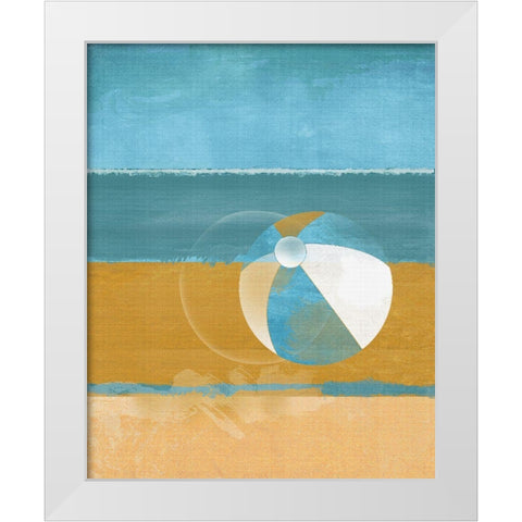 Bay Shore White Modern Wood Framed Art Print by Hastings, Porter