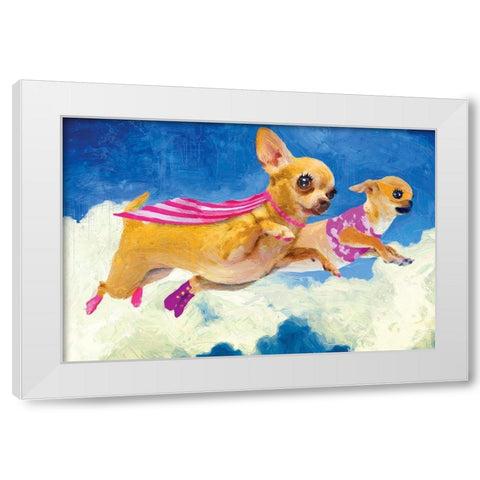 Chick Chihuahua and Darlene White Modern Wood Framed Art Print by Hastings, Porter