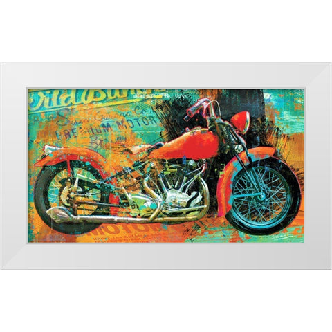 Hardtail Tangerine White Modern Wood Framed Art Print by Hastings, Porter