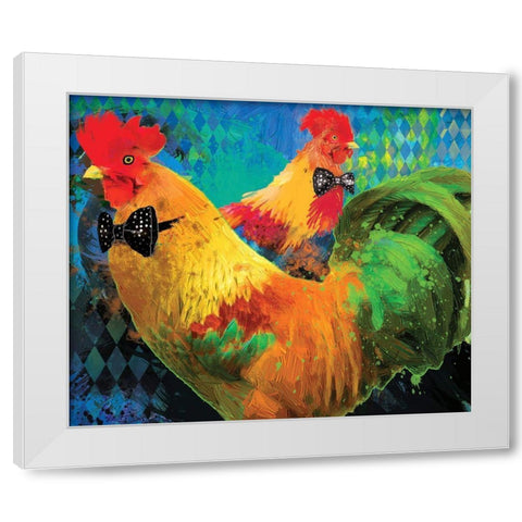 Russo and Frank White Modern Wood Framed Art Print by Hastings, Porter