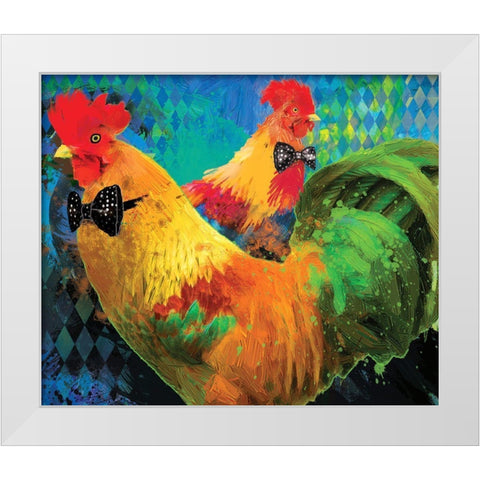 Russo and Frank White Modern Wood Framed Art Print by Hastings, Porter