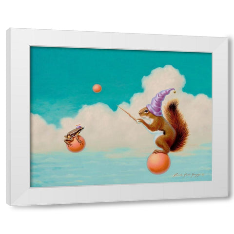 Little Wizard White Modern Wood Framed Art Print by Herzog, Linda Ridd