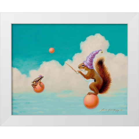 Little Wizard White Modern Wood Framed Art Print by Herzog, Linda Ridd