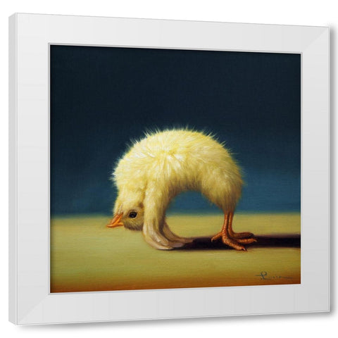Yoga Chick Upward Bow White Modern Wood Framed Art Print by Heffernan, Lucia