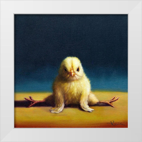 Yoga Chick Front Split White Modern Wood Framed Art Print by Heffernan, Lucia