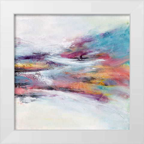 Intersecting Time White Modern Wood Framed Art Print by Hale, Karen