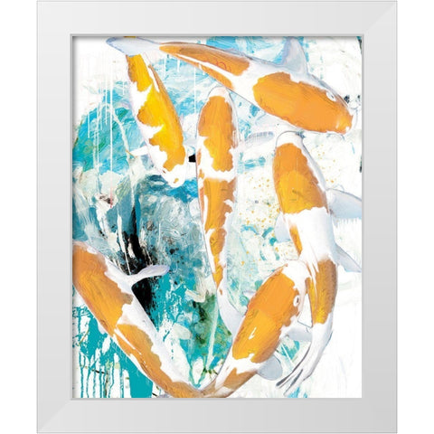 Winter Koi 2 White Modern Wood Framed Art Print by Hastings, Porter