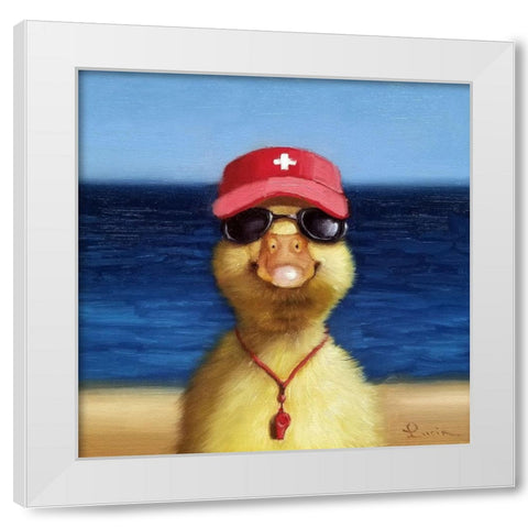 Lifeguard White Modern Wood Framed Art Print by Heffernan, Lucia