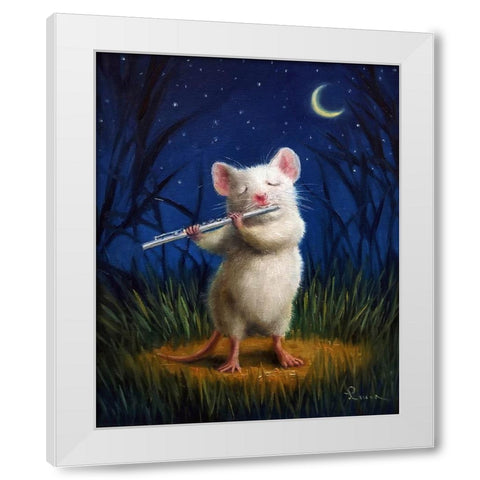 Moonlight Sonata White Modern Wood Framed Art Print by Heffernan, Lucia