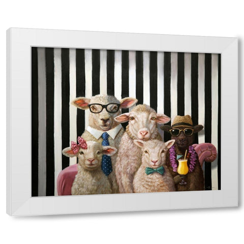 Family Portrait White Modern Wood Framed Art Print by Heffernan, Lucia