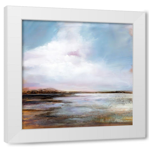 Contented White Modern Wood Framed Art Print by Hale, Karen