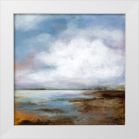Take Comfort White Modern Wood Framed Art Print by Hale, Karen