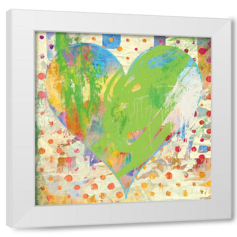 Carnival Heart White Modern Wood Framed Art Print by Hastings, Porter