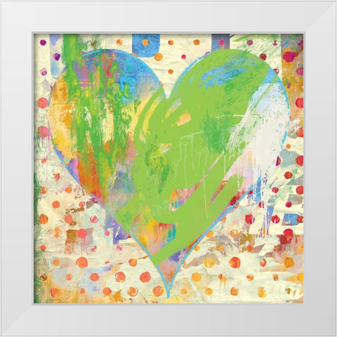 Carnival Heart White Modern Wood Framed Art Print by Hastings, Porter