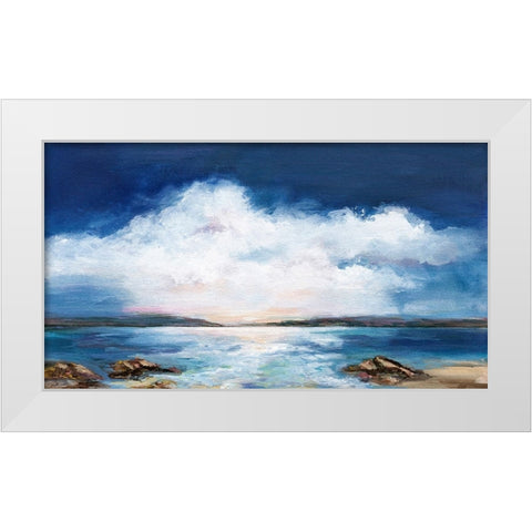 Gentle Breeze White Modern Wood Framed Art Print by Hale, Karen