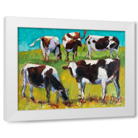 Bovinity White Modern Wood Framed Art Print by Hootnick, Sally