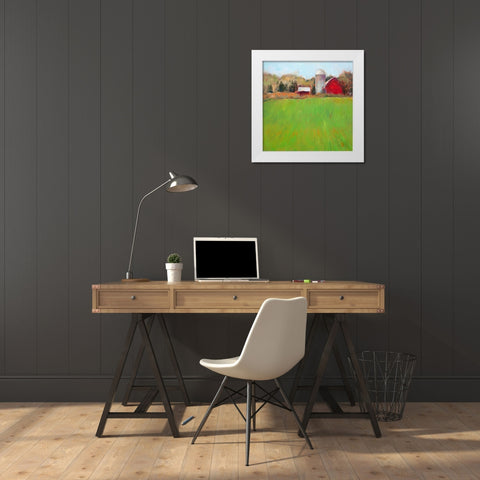 Spring Green White Modern Wood Framed Art Print by Hootnick, Sally