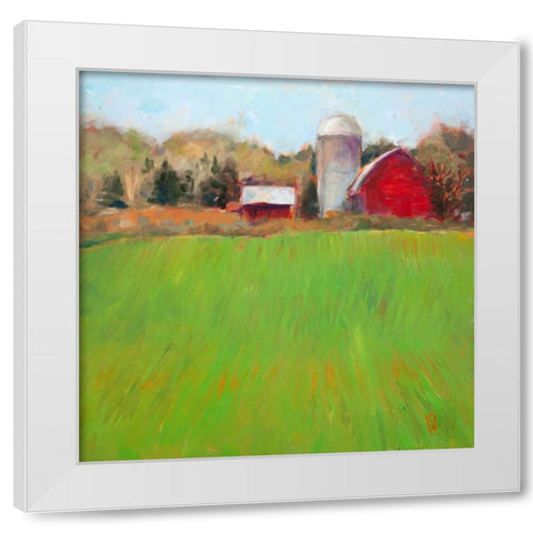 Spring Green White Modern Wood Framed Art Print by Hootnick, Sally