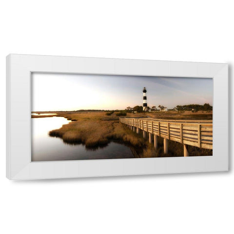 Bodie Panorama White Modern Wood Framed Art Print by Head, Danny