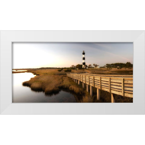 Bodie Panorama White Modern Wood Framed Art Print by Head, Danny