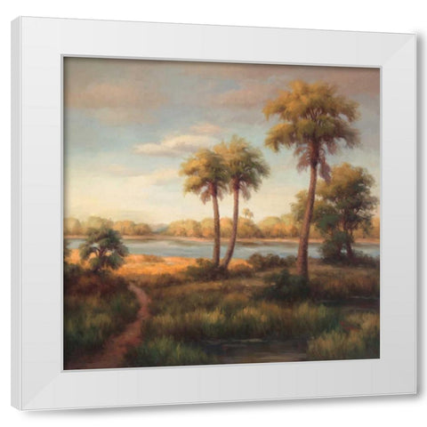 In the Tropics I White Modern Wood Framed Art Print by Haibin