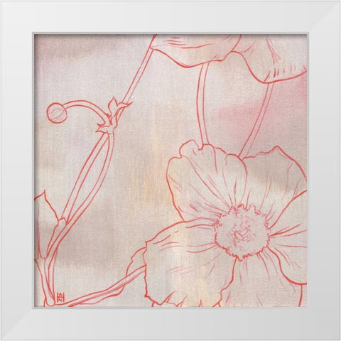 Anemone I White Modern Wood Framed Art Print by Han, Stephanie