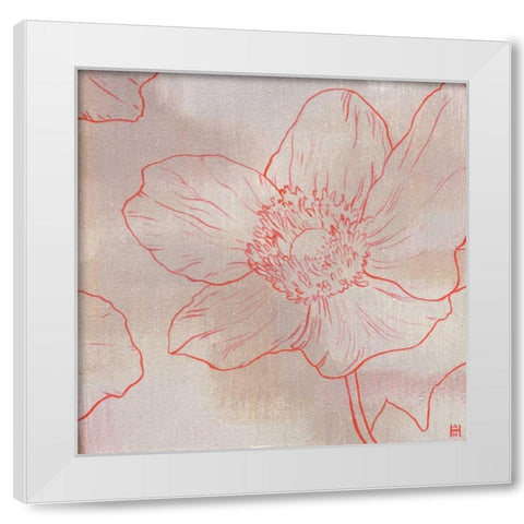 Anemone II White Modern Wood Framed Art Print by Han, Stephanie