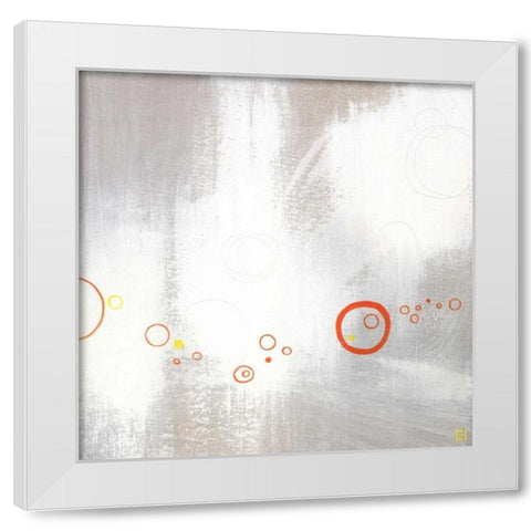 Asteroids I White Modern Wood Framed Art Print by Han, Stephanie